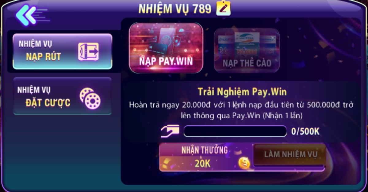 Khuyến mãi 789Club hoàn trả không giới hạn dành cho người chơi